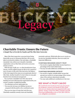 Buckeye Legacy Newsletter Cover Fall 2023
