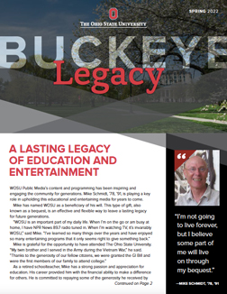 Buckeye Legacy Newsletter Cover Spring 2022