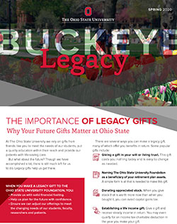 Buckeye Legacy Newsletter Cover Spring 2020