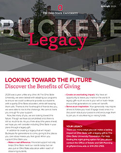 Buckeye Legacy Newsletter Cover Spring 2021