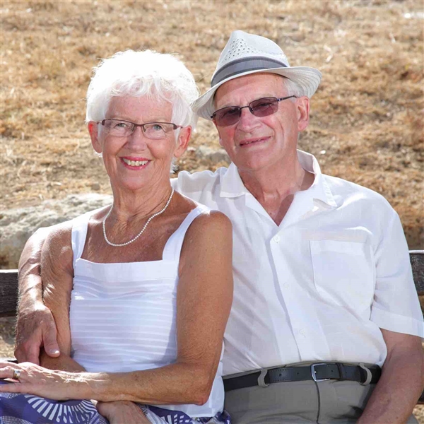 Older couple smiling